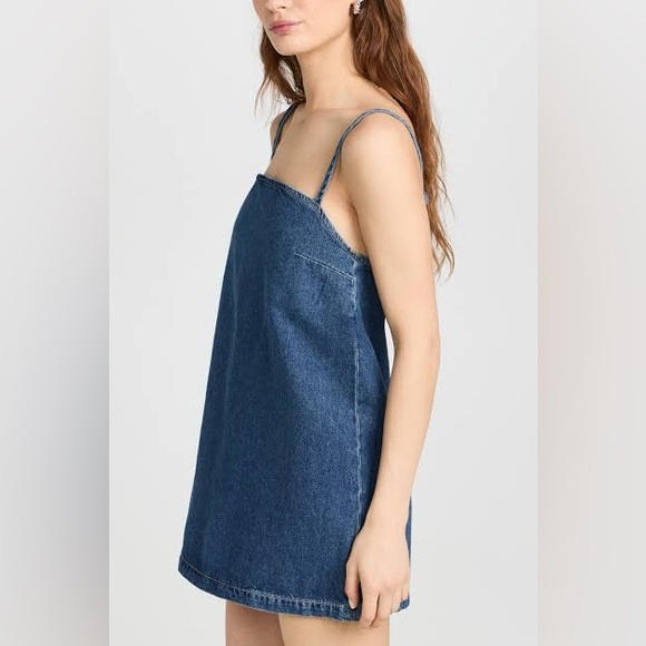 BDG Dark Blue Denim Spaghetti Straps Sleeveless Mini Dress Size Small - Picture 6 of 6
